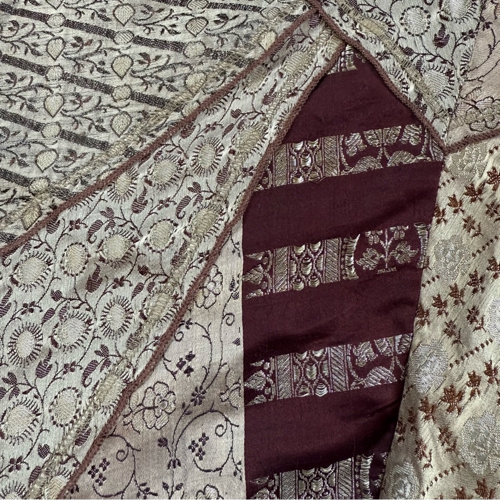 Anthropologie Burning Torch Recycled Vintage Indian Saris Patchwork Maxi Skirt - Picture 6 of 11